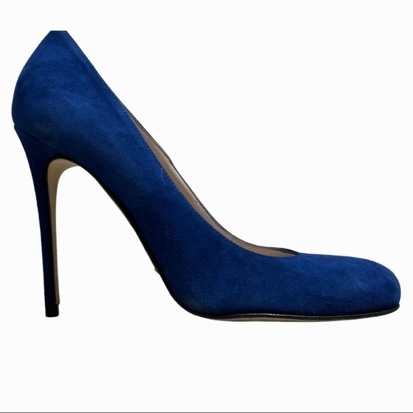 Barneys New York blue suede stiletto heels size 9.5 - Picture 3 of 14